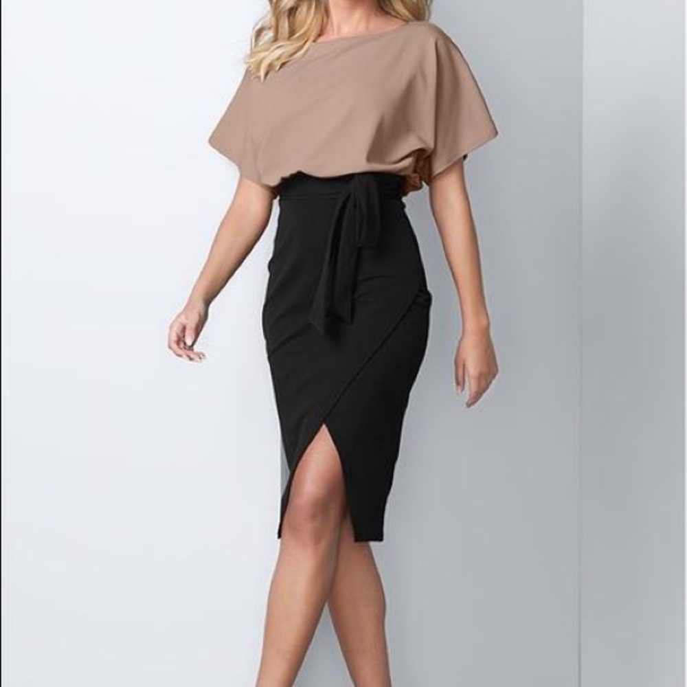 NWOT Black and Tan Dress